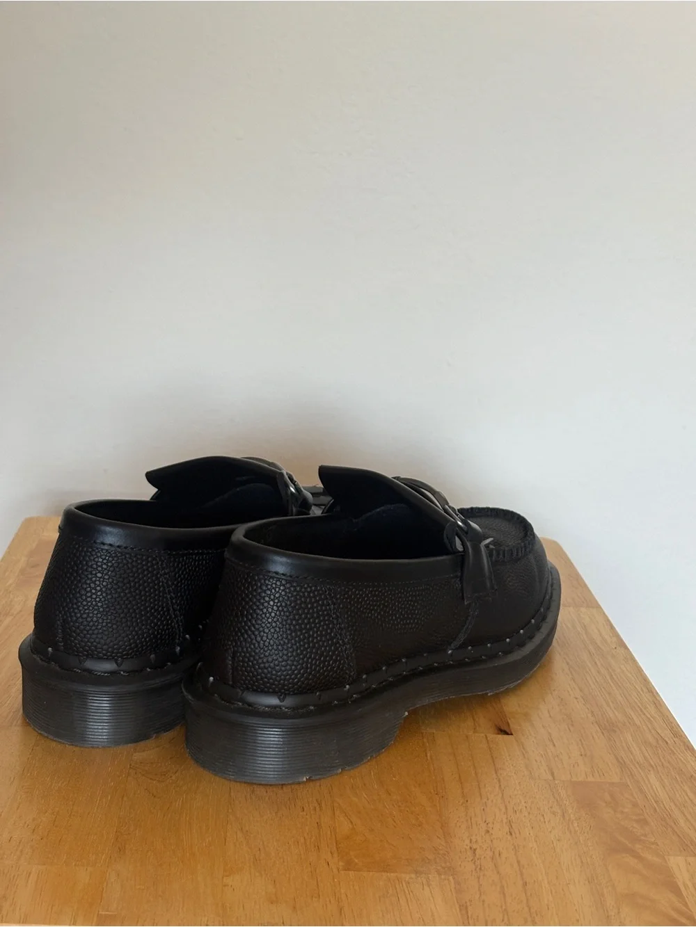 Men's Black Leather Kiltie Moccasin Loafers